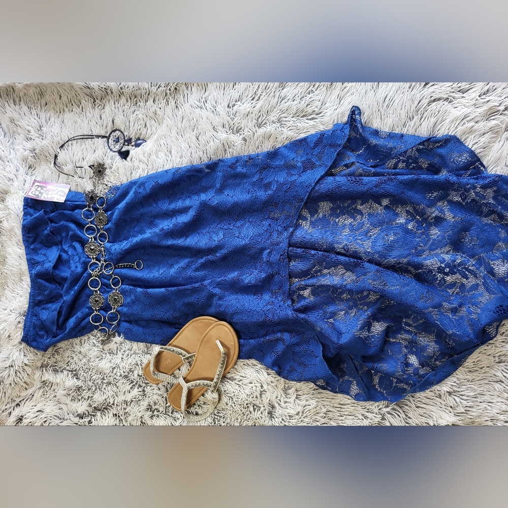 Strapless High Low Lace Sundress